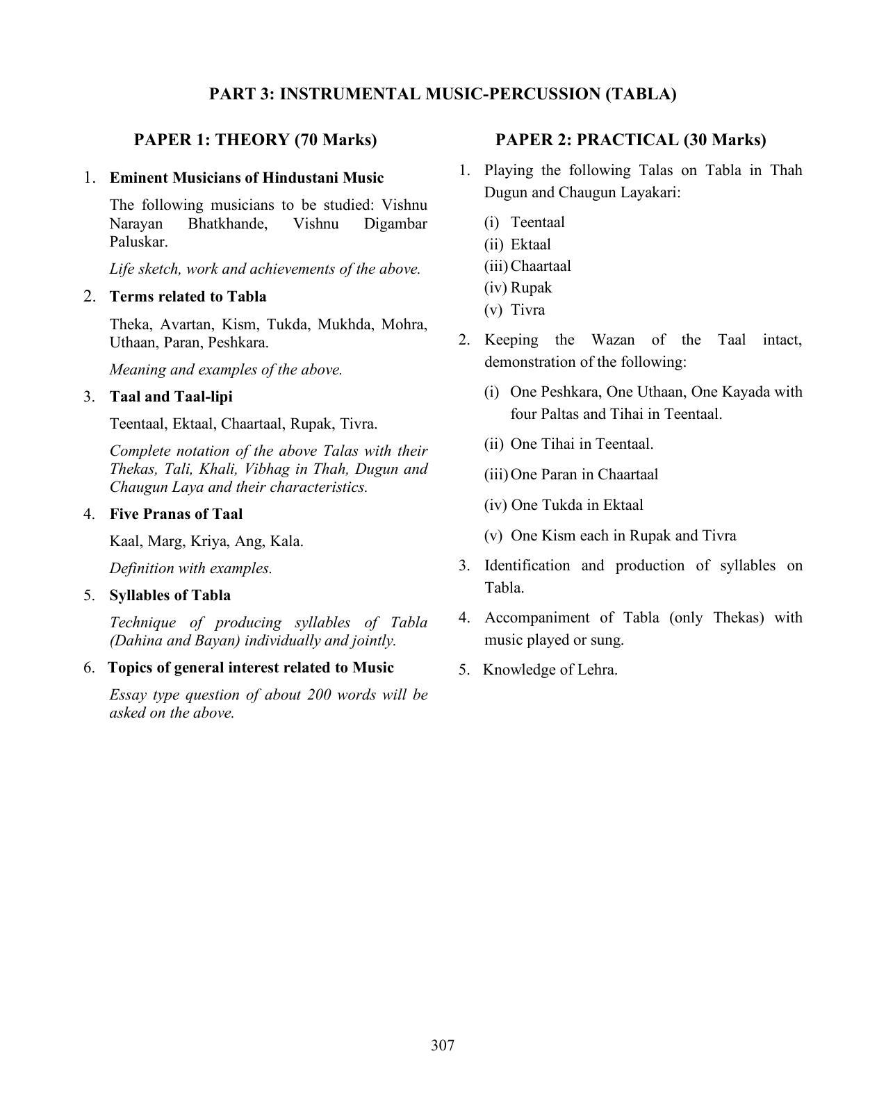 ISC Class XI & XII Music Syllabus - Page 4