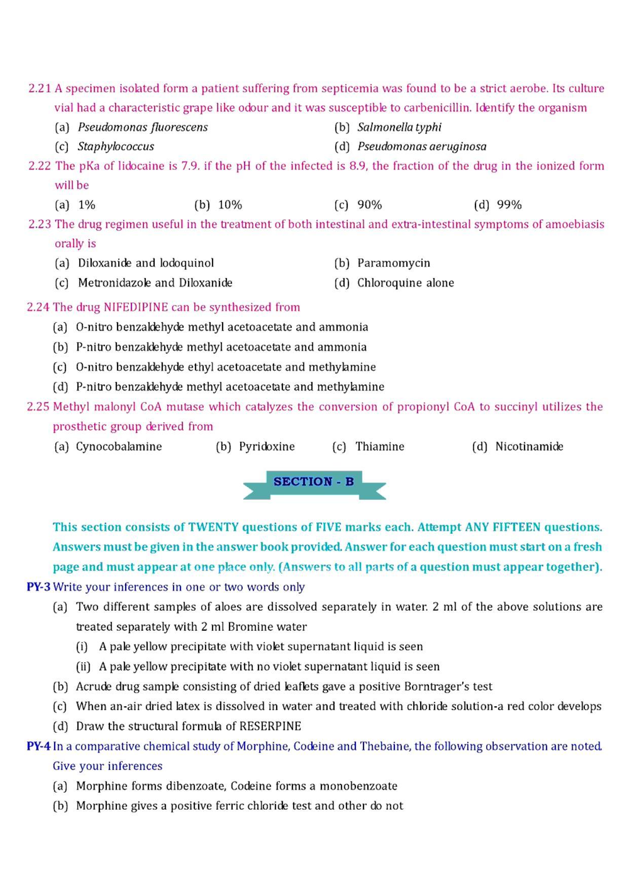 GPAT 2002 Question Paper with Answer Key - Page 6