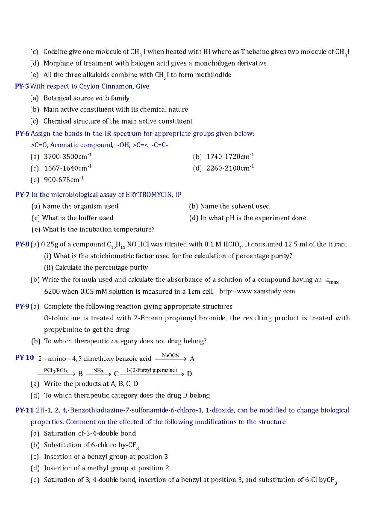 GPAT 2002 Question Paper with Answer Key - Page 7