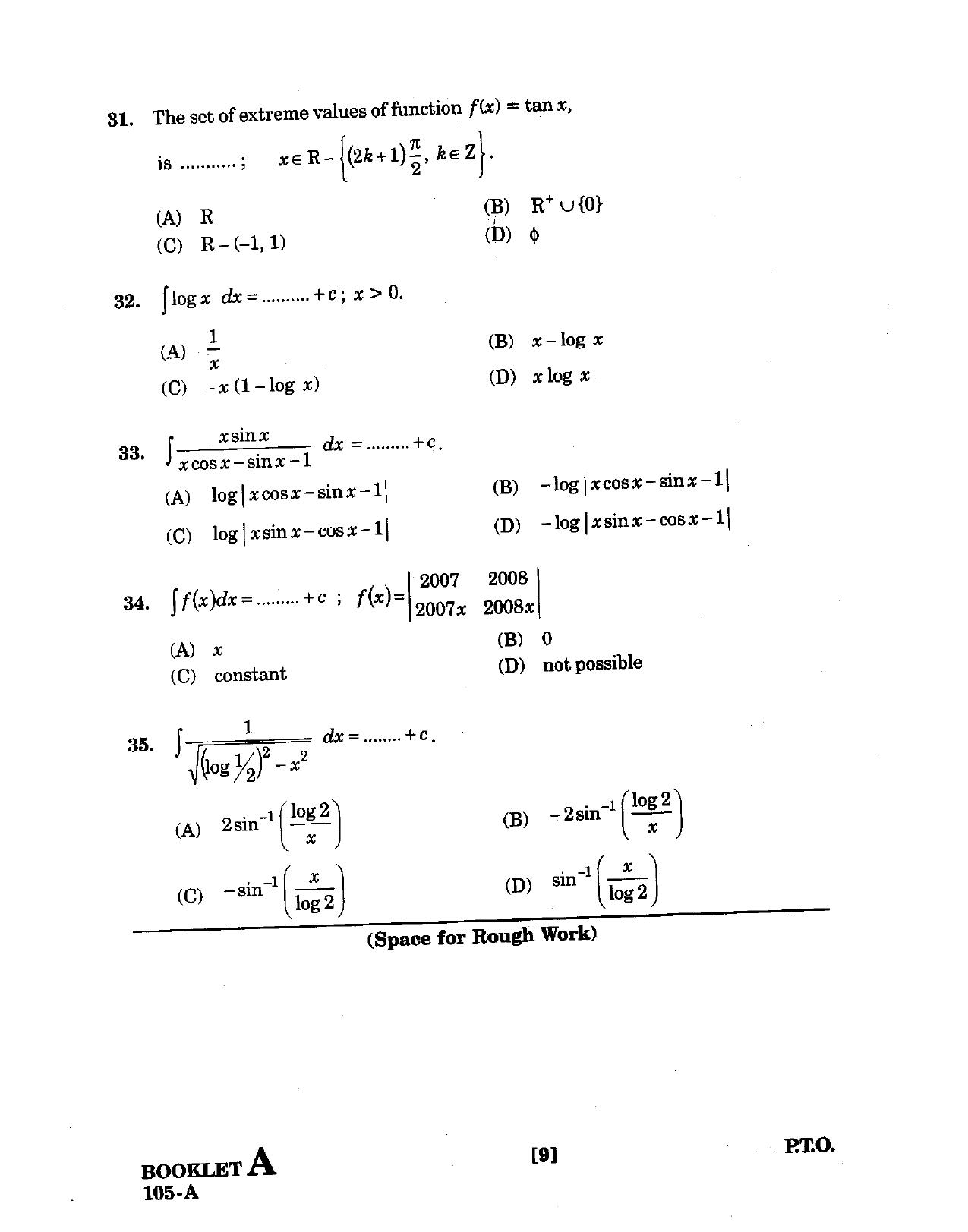 GUJCET 2008 Maths Question Paper - Page 8