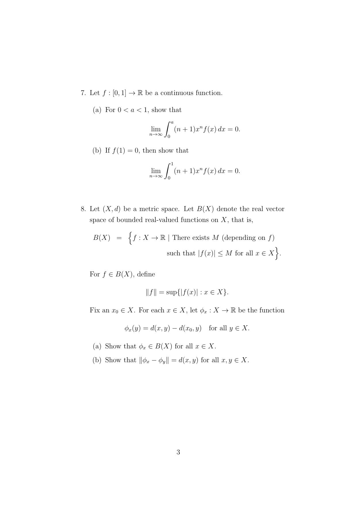 ISI Admission Test Master of Mathematics (M.Math) (PMB) 2024 Sample Paper - Page 3