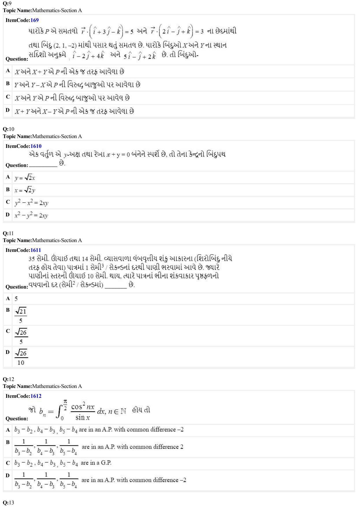 JEE Mains 2022: BTech Gujarati (Shift 2) 25-06-2022 Question Paper - Page 3