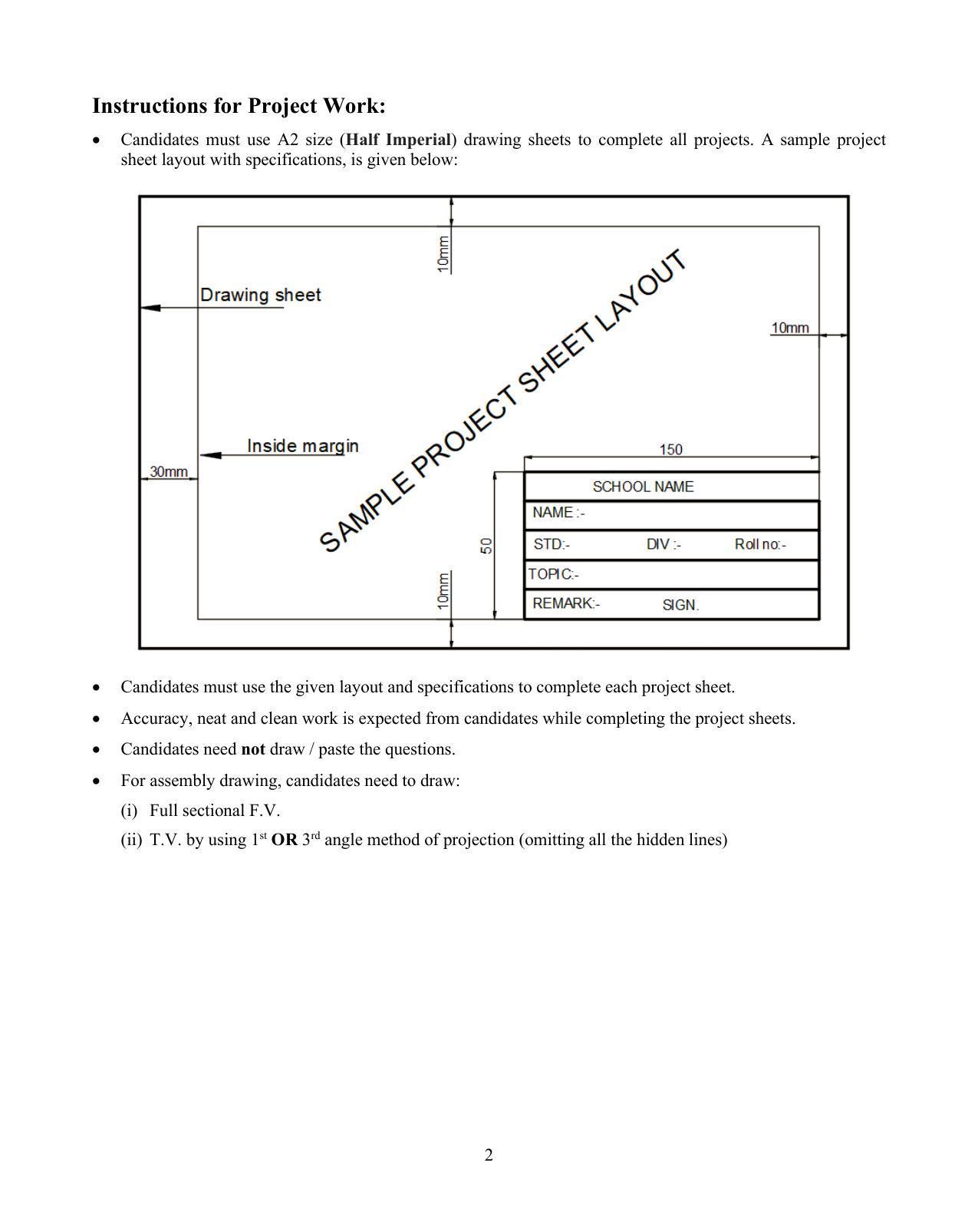 ISC Class 12 Geometrical and Mechanical Drawing Syllabus - Page 2
