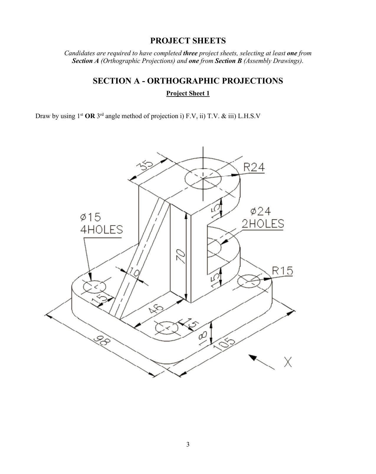 ISC Class 12 Geometrical and Mechanical Drawing Syllabus - Page 3