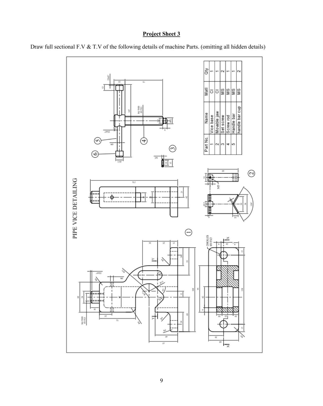ISC Class 12 Geometrical and Mechanical Drawing Syllabus - Page 9