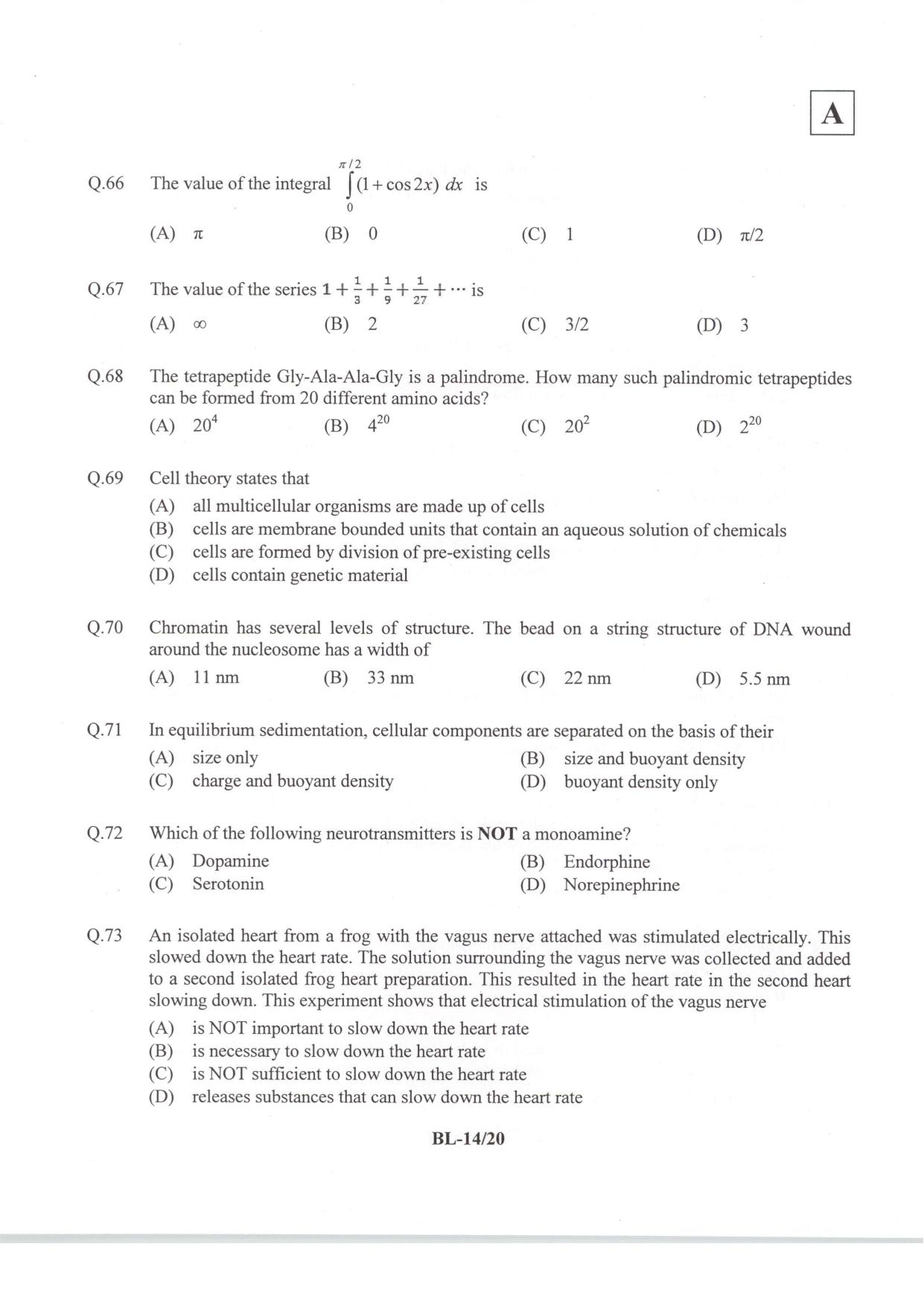 JAM 2014: BL Question Paper - Page 16
