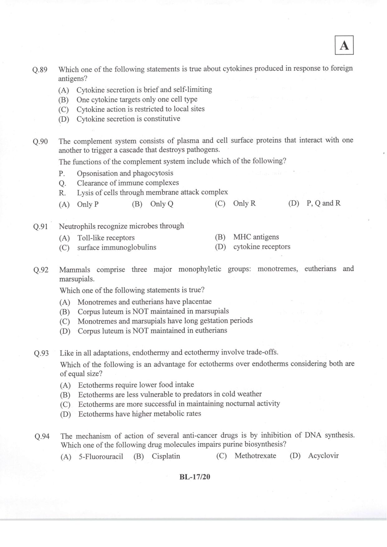JAM 2014: BL Question Paper - Page 19