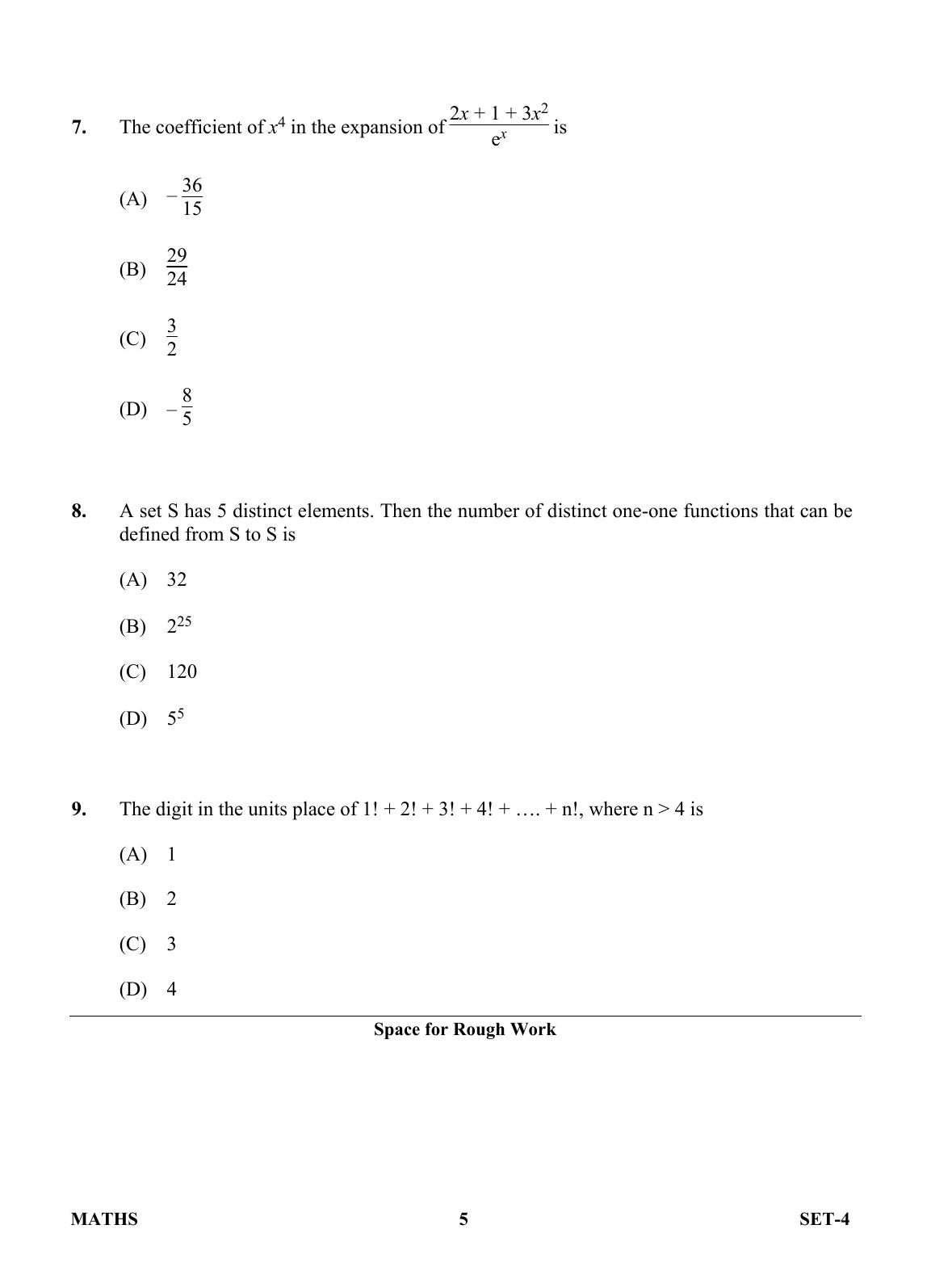 OJEE 2013 Maths Set 4 Question Paper  - Page 3