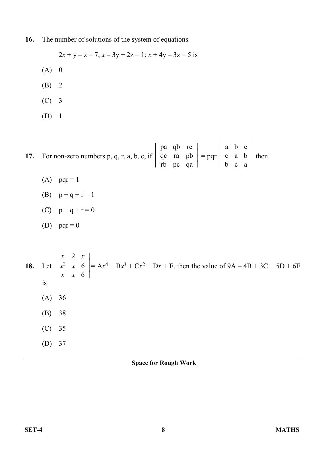 OJEE 2013 Maths Set 4 Question Paper  - Page 6