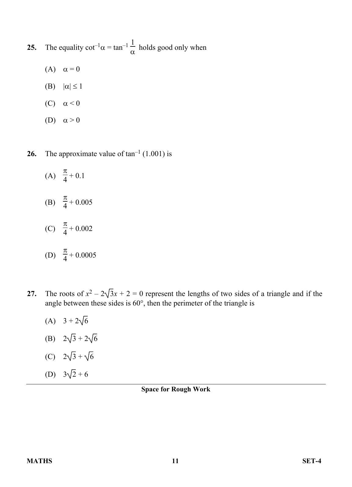 OJEE 2013 Maths Set 4 Question Paper  - Page 9