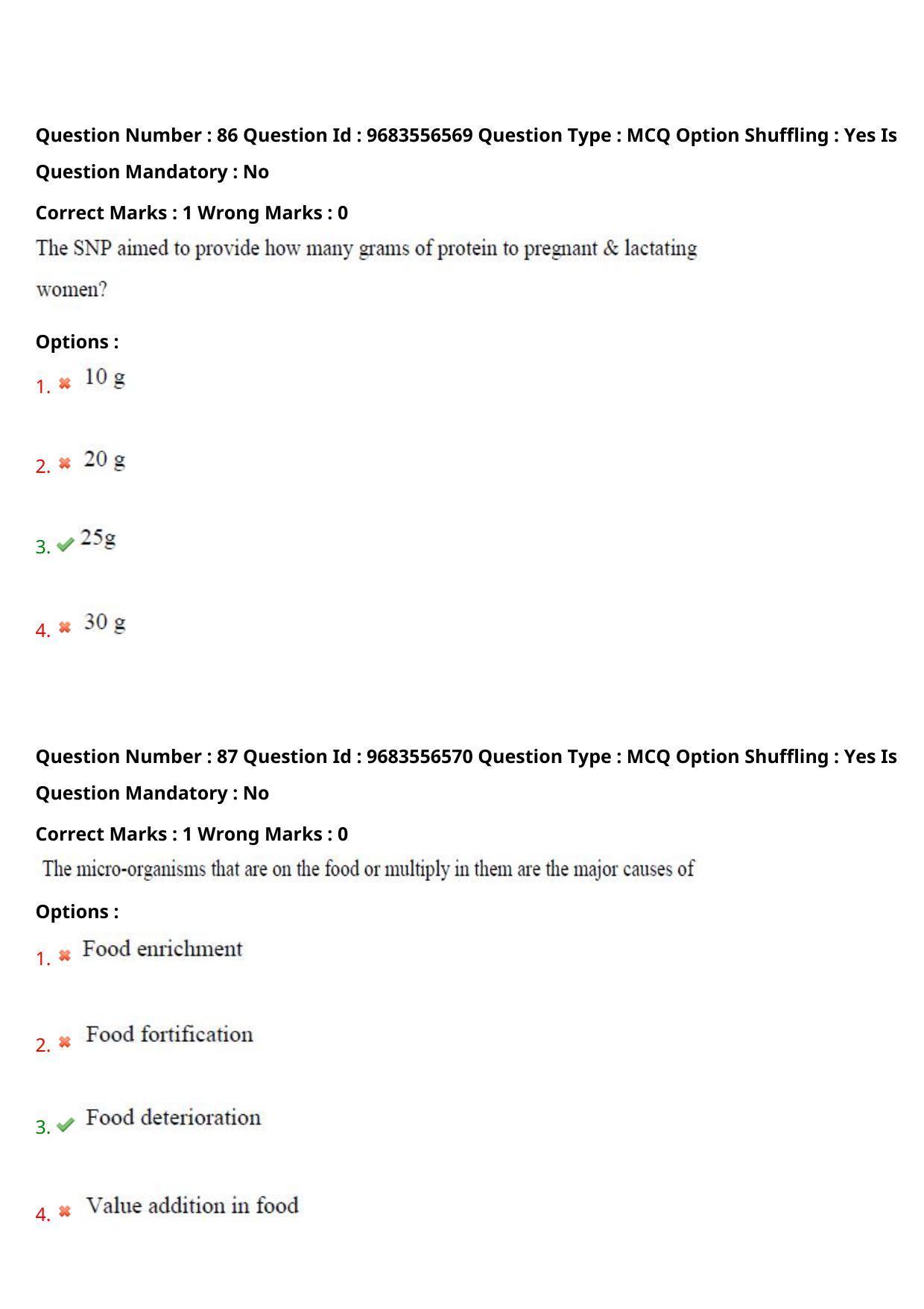 TS CPGET 2021 M.Sc. Nutrition and Dietetics (Shift 2) Question Paper with Answer Key - Page 43