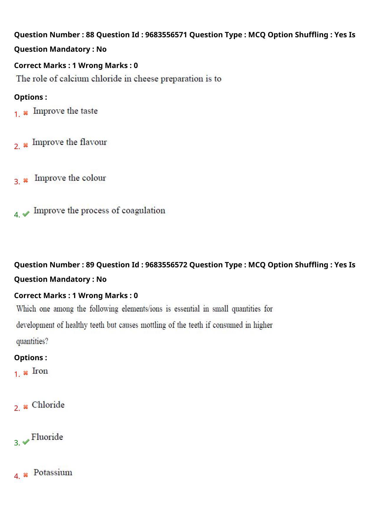 TS CPGET 2021 M.Sc. Nutrition and Dietetics (Shift 2) Question Paper with Answer Key - Page 44