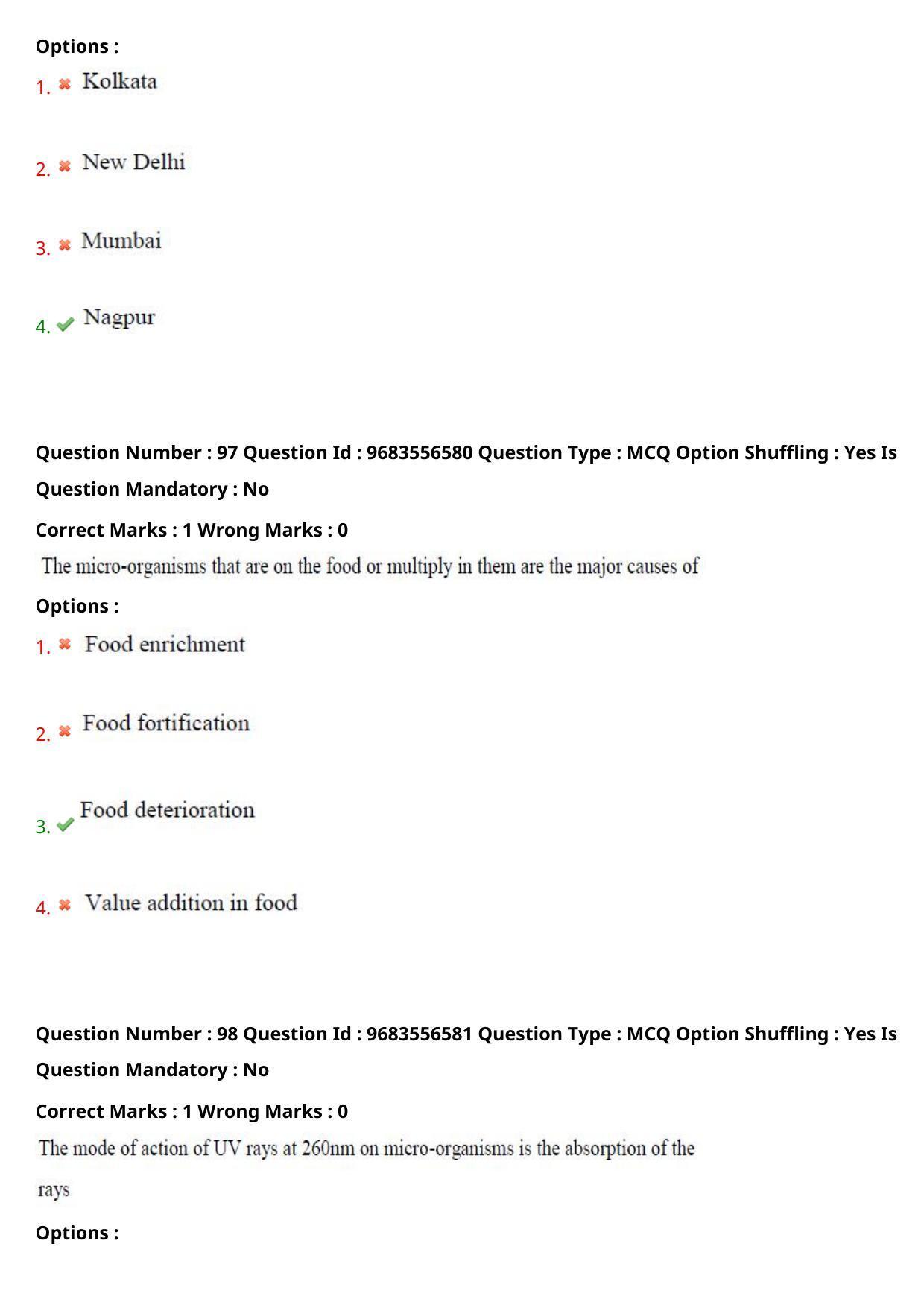 TS CPGET 2021 M.Sc. Nutrition and Dietetics (Shift 2) Question Paper with Answer Key - Page 48