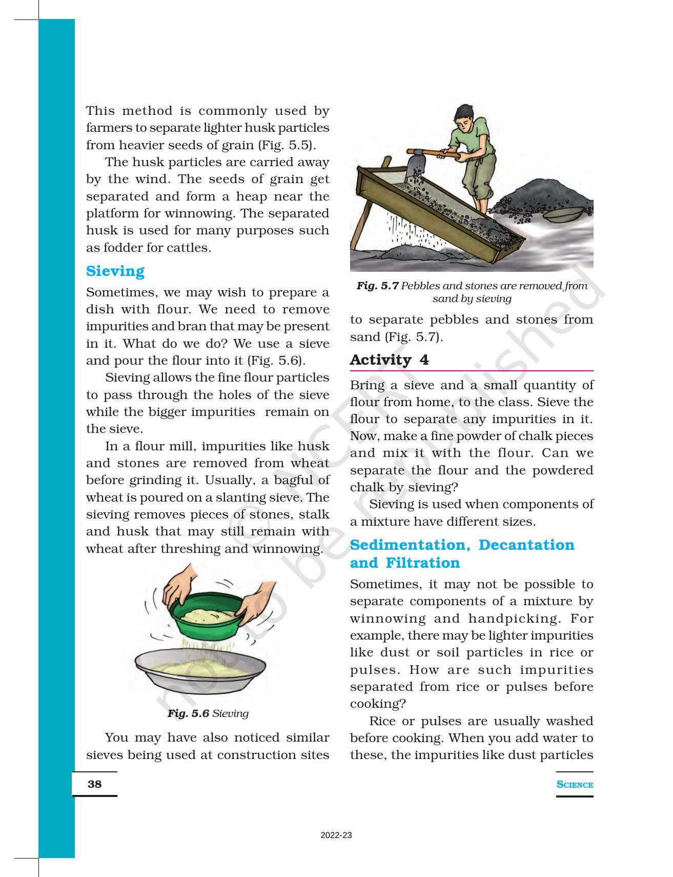 NCERT Book for Class 6 Science: Chapter 5-Separation of Substances - Page 4