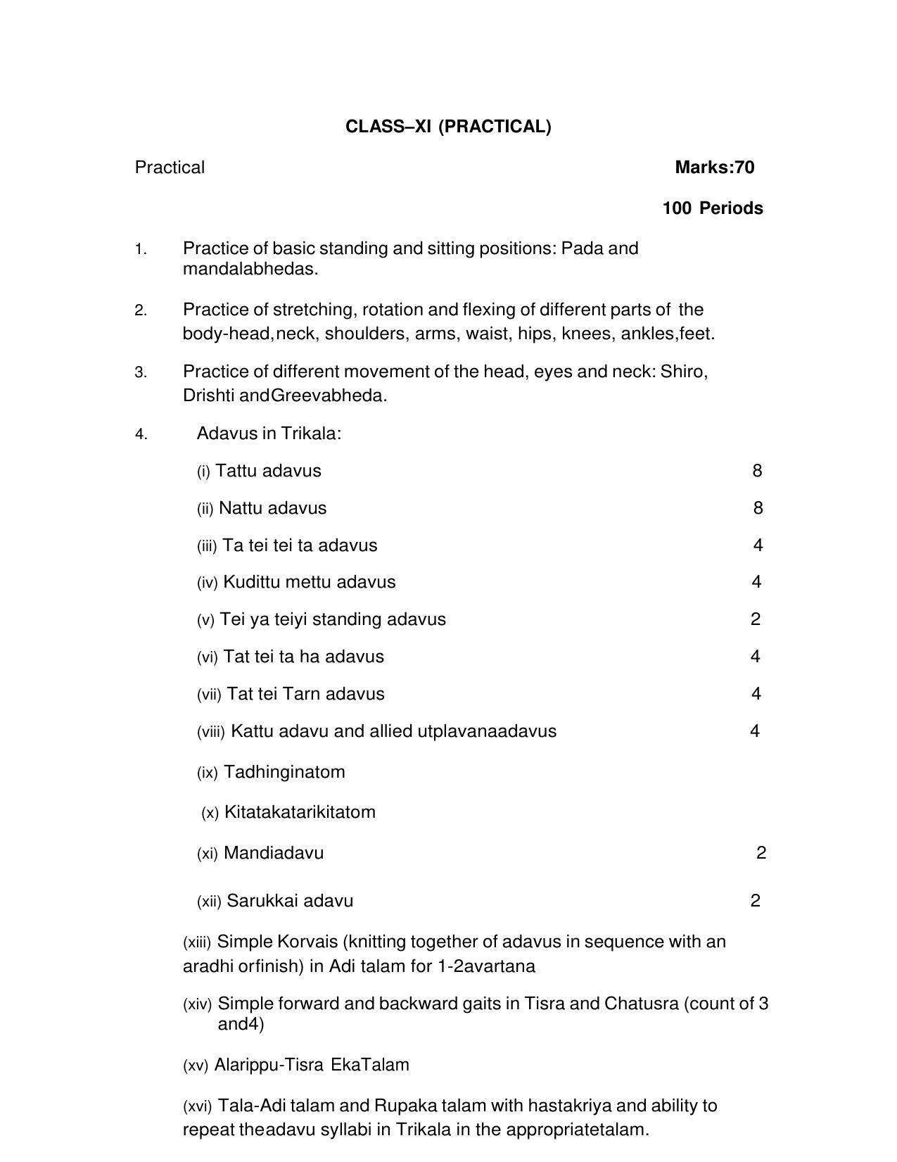 CBSE Class XI & XII Dance Syllabus - Page 10