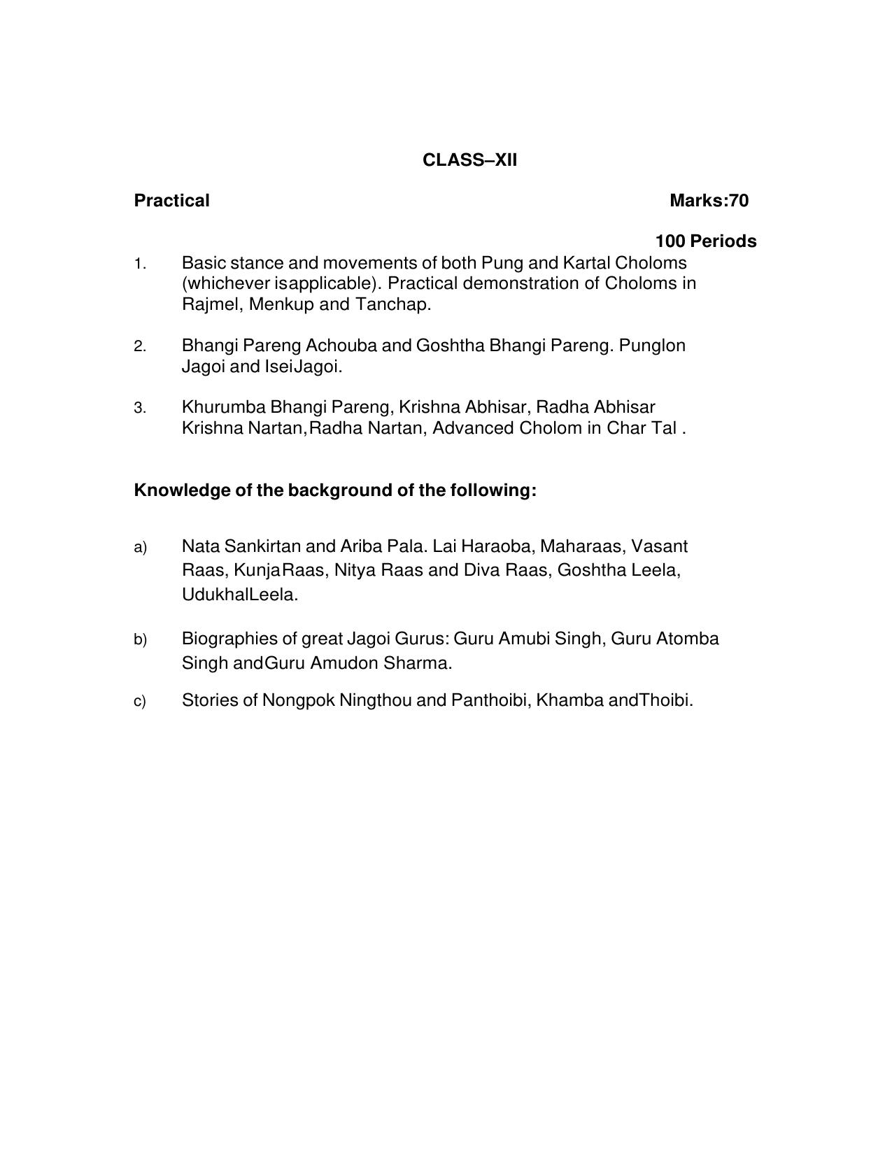 CBSE Class XI & XII Dance Syllabus - Page 23