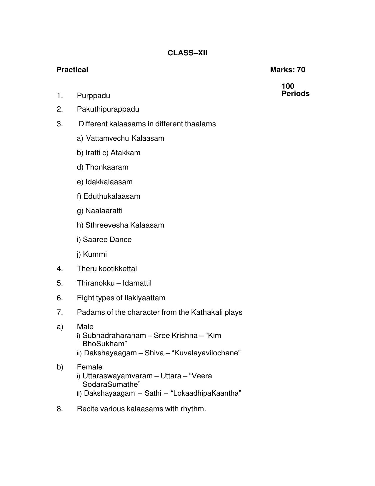 CBSE Class XI & XII Dance Syllabus - Page 27