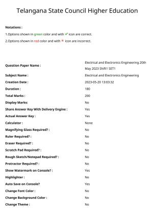 TS ECET 2023 Electrical and Electronics Engineering Question Paper