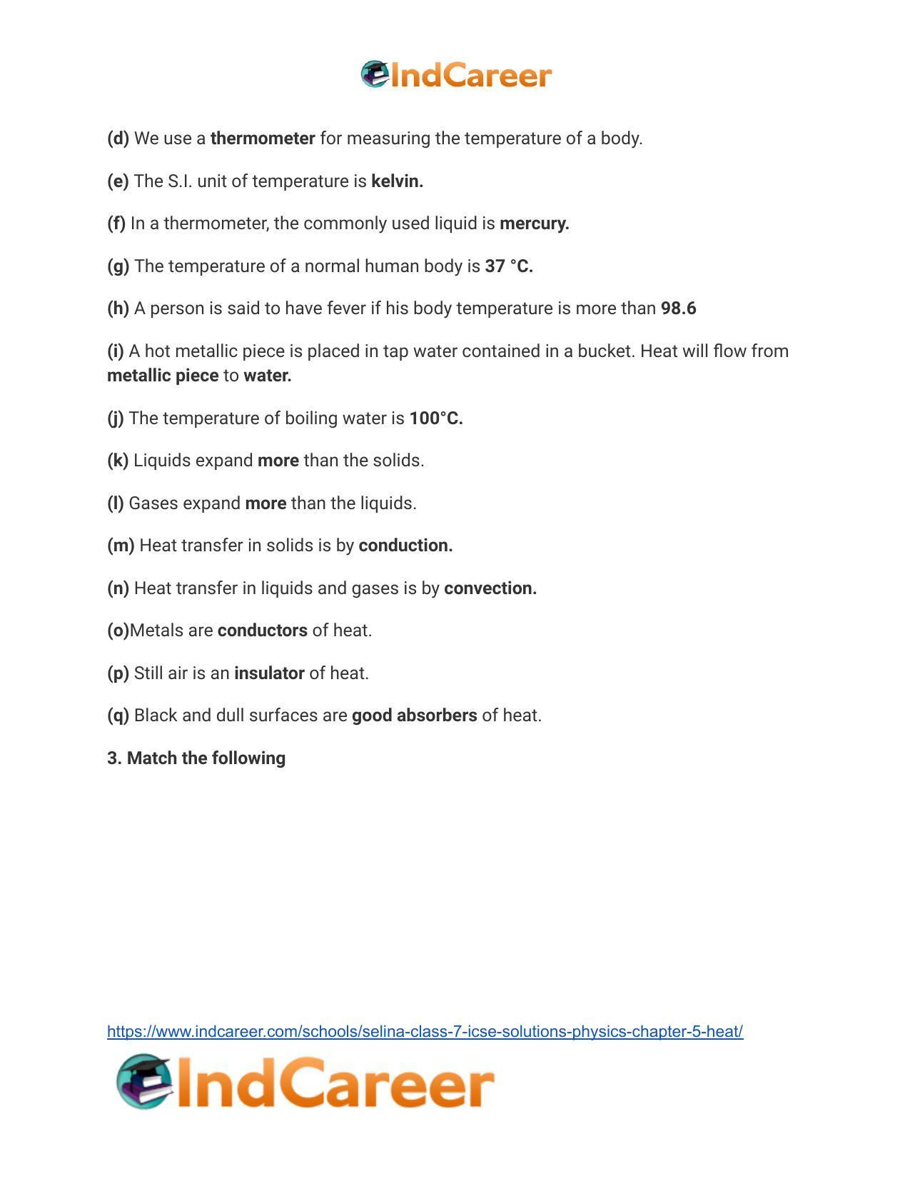 Selina Class 7 ICSE Solutions Physics : Chapter 5- Heat - Page 4