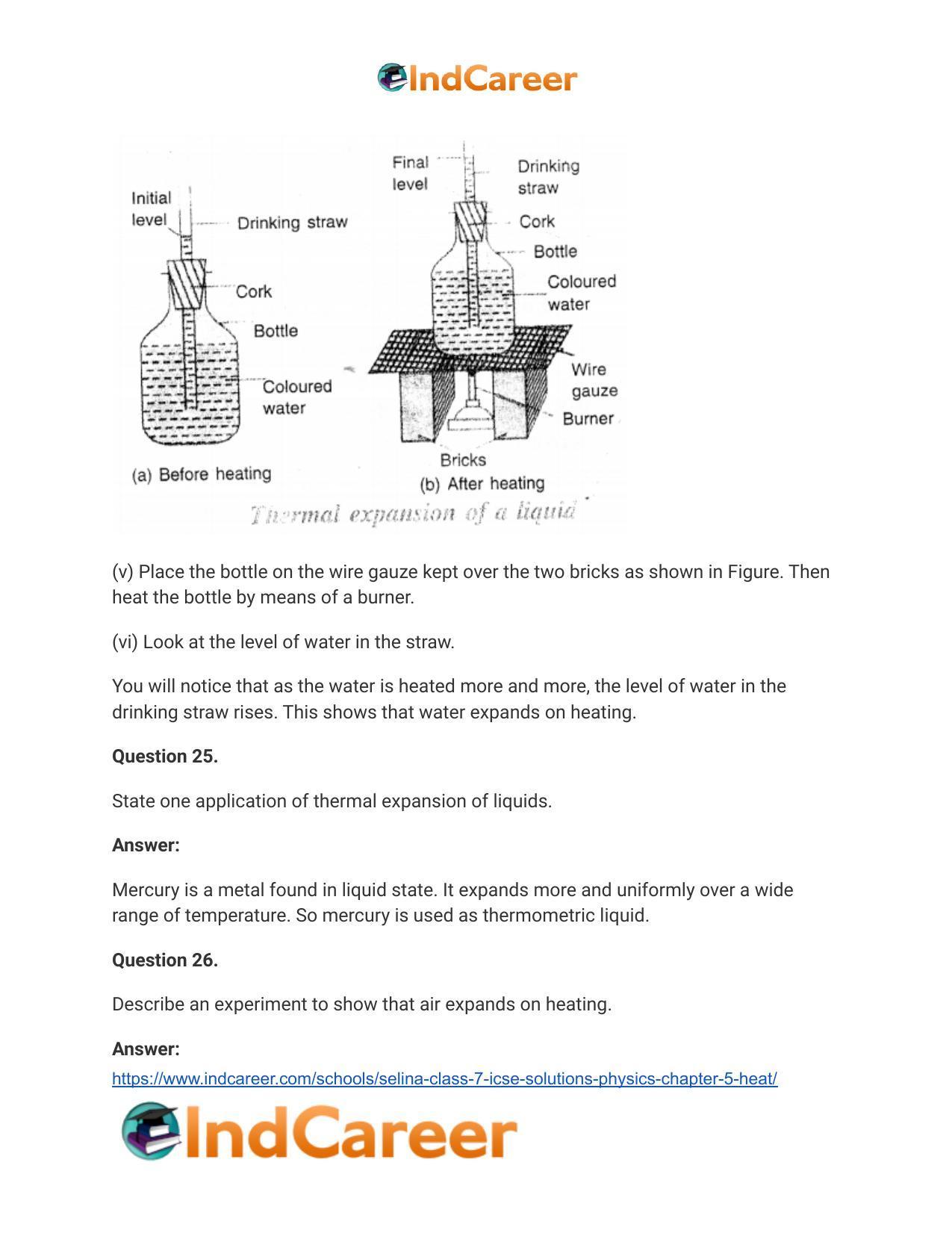 Selina Class 7 ICSE Solutions Physics : Chapter 5- Heat - Page 14