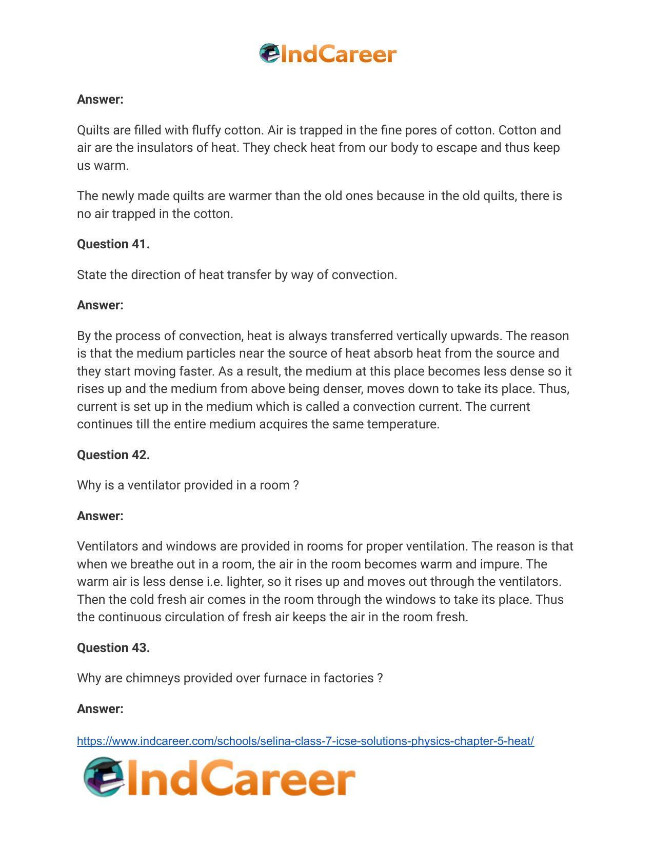 Selina Class 7 ICSE Solutions Physics : Chapter 5- Heat - Page 20