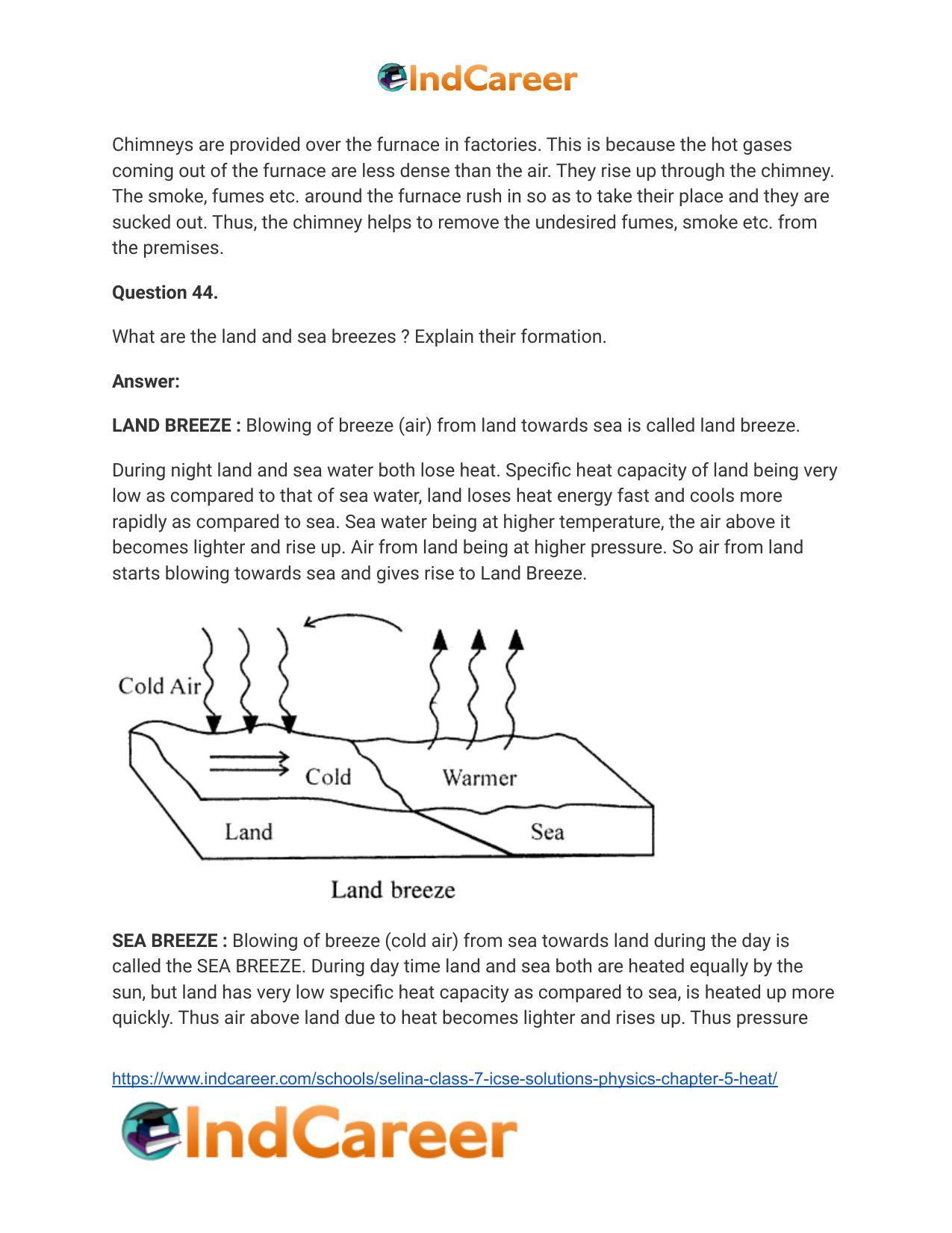 Selina Class 7 ICSE Solutions Physics : Chapter 5- Heat - Page 21
