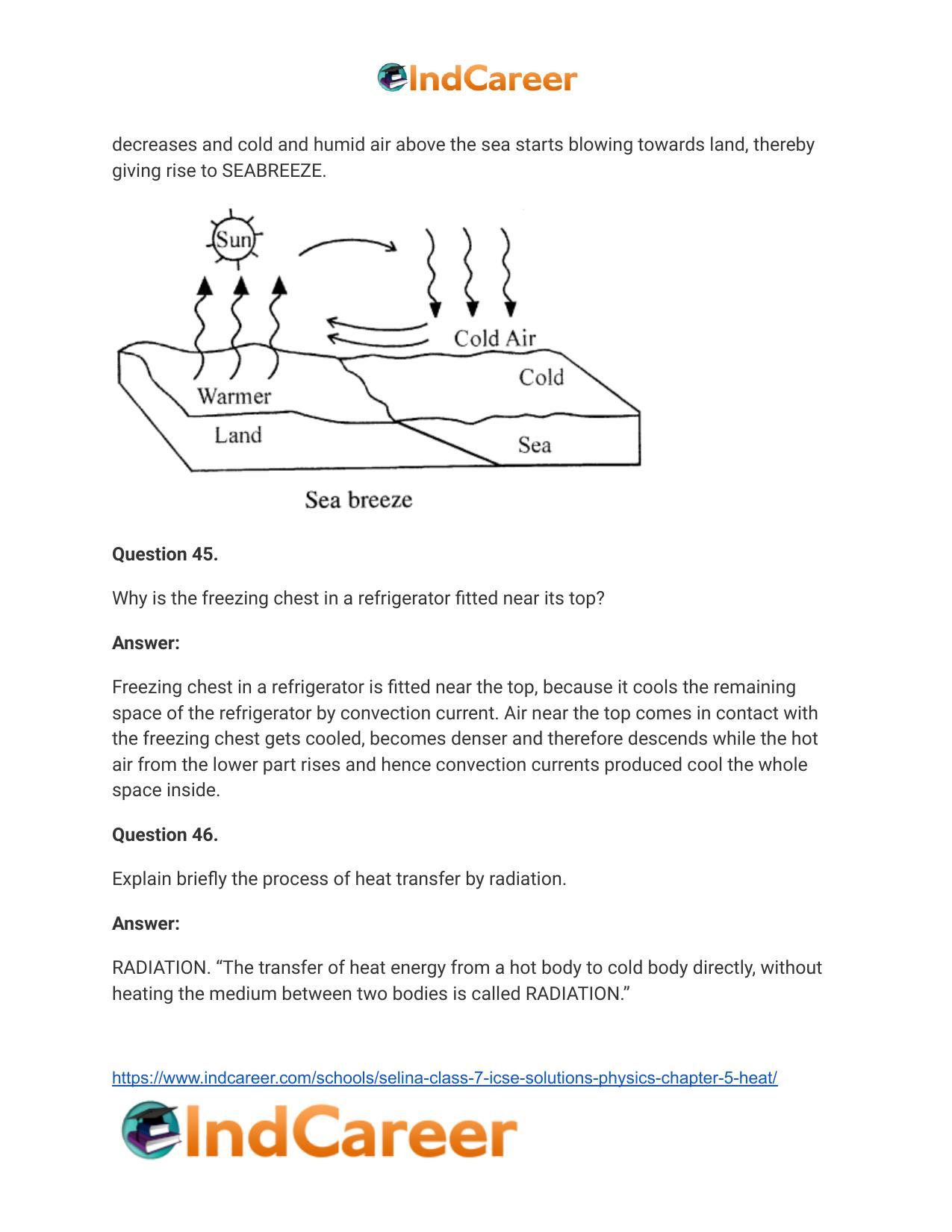 Selina Class 7 ICSE Solutions Physics : Chapter 5- Heat - Page 22