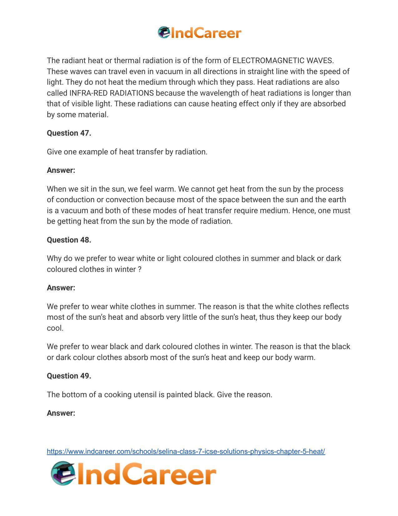 Selina Class 7 ICSE Solutions Physics : Chapter 5- Heat - Page 23