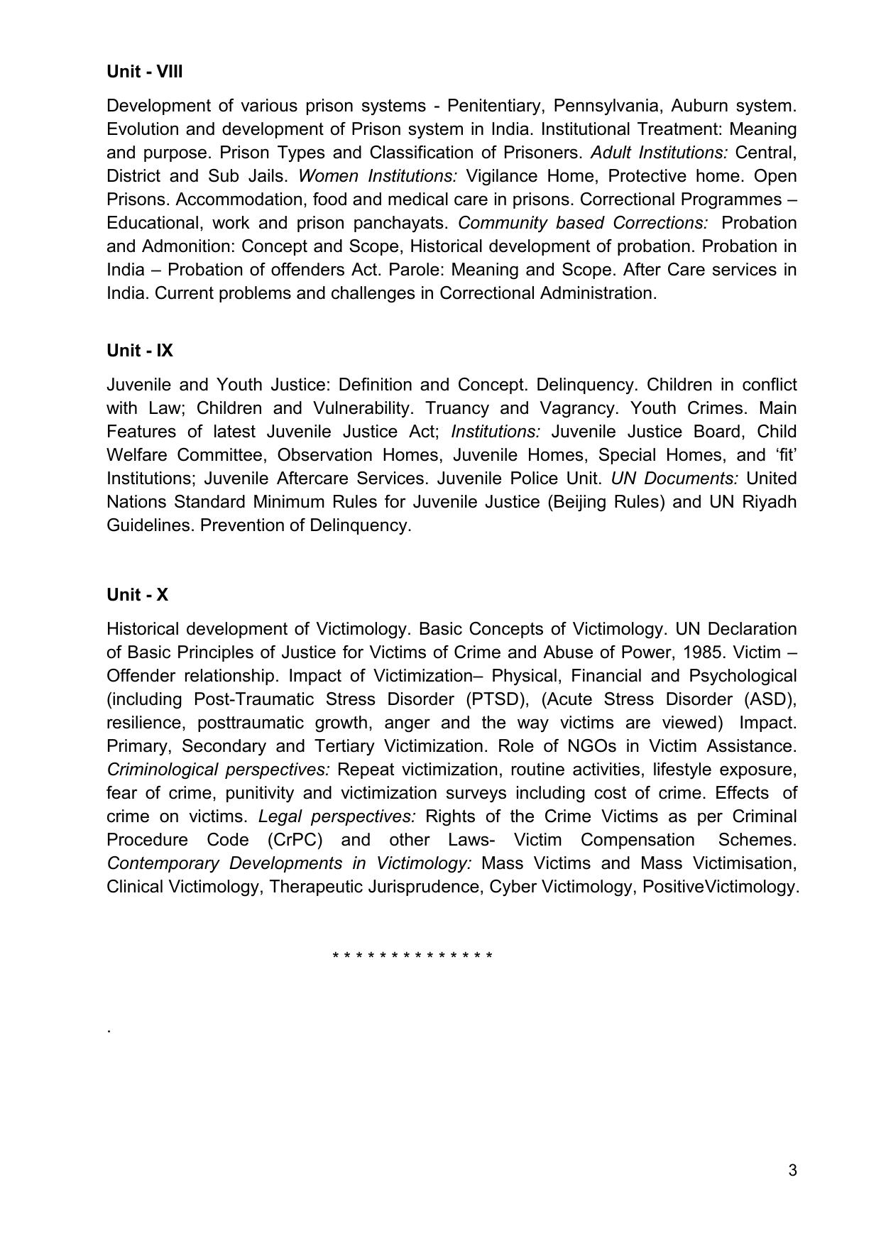 TNSET Syllabus - Criminology - Page 3