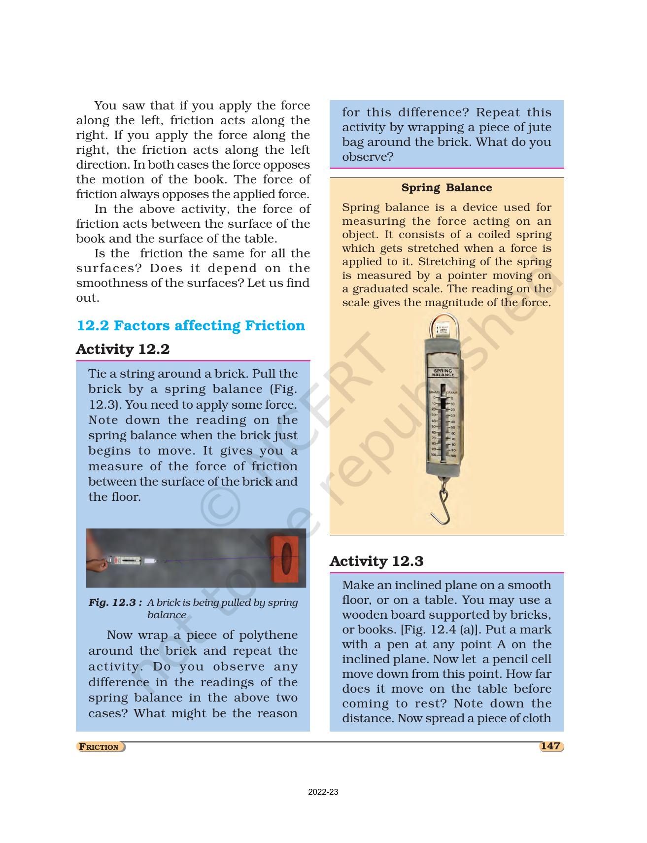 NCERT Book for Class 8 Science Chapter 12 Friction - Page 2