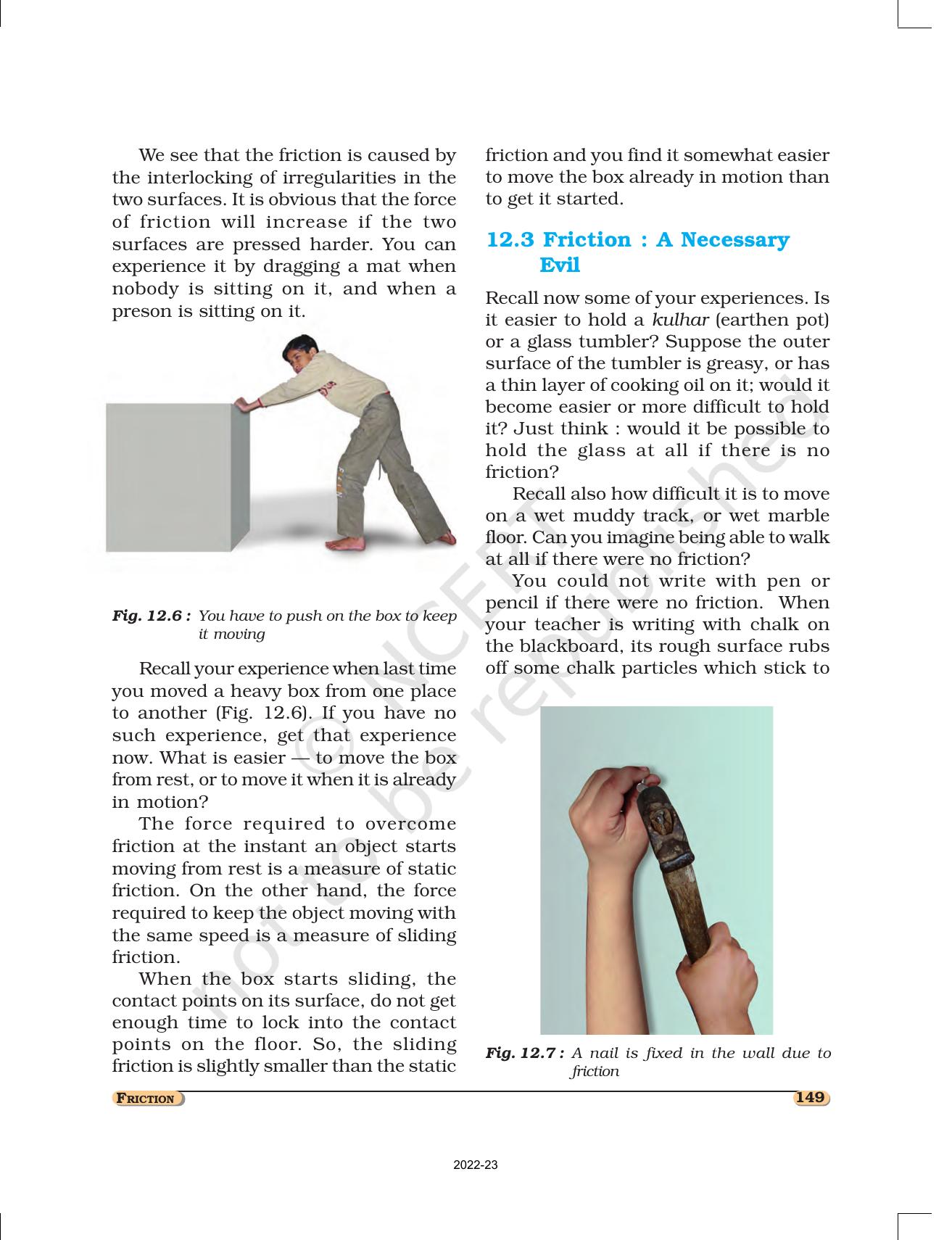 NCERT Book for Class 8 Science Chapter 12 Friction - Page 4
