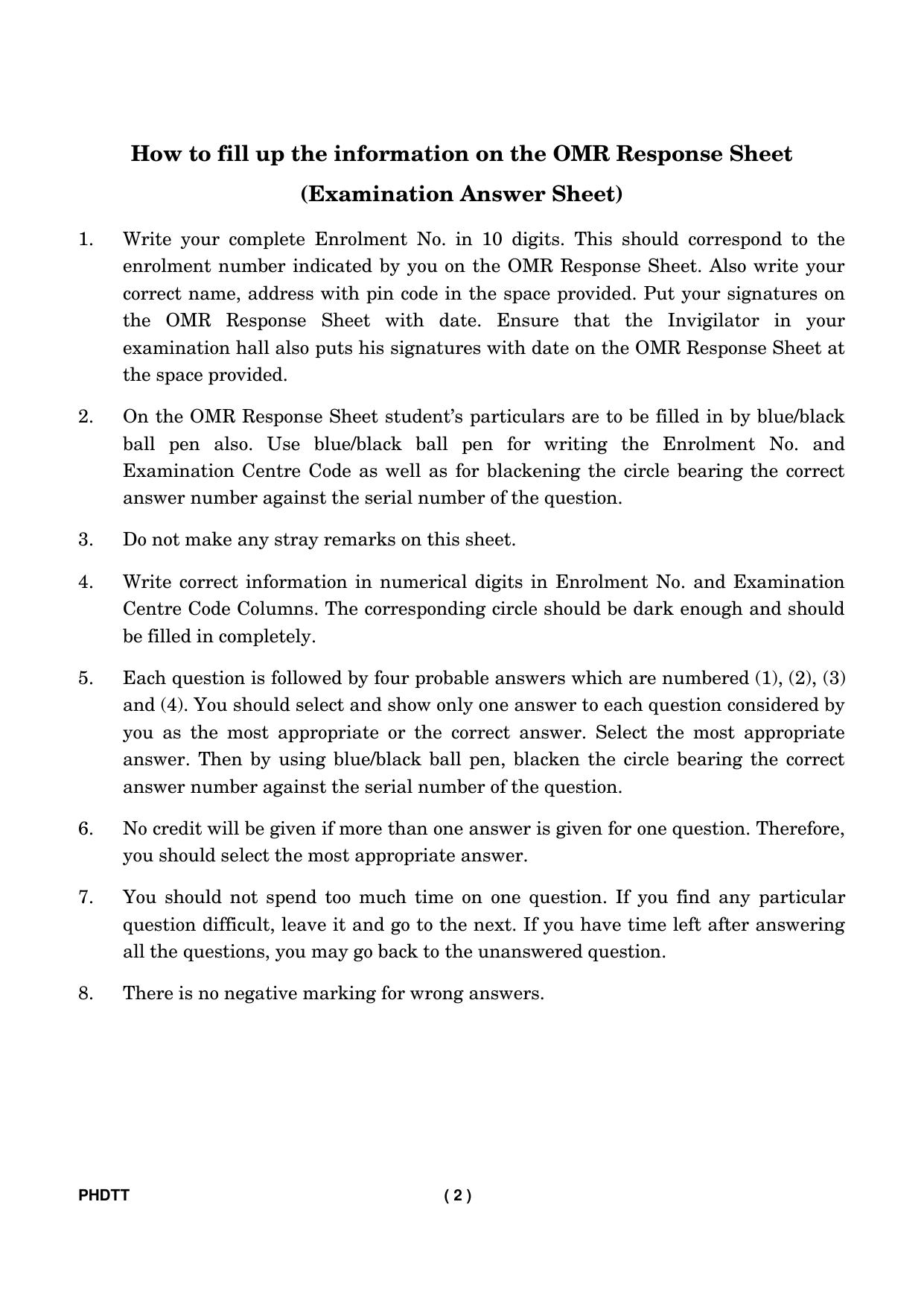 IGNOU PhD Entrance Test Ph. D. (Translation Studies) Entrance Test, July, 2023 Question Paper - Page 3