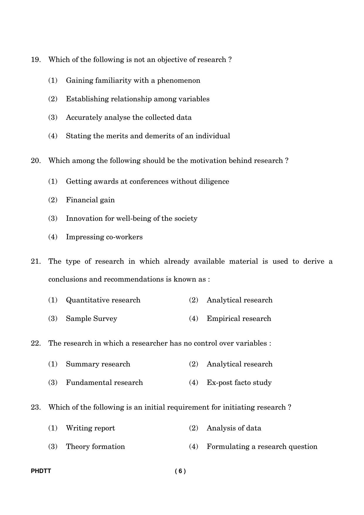 IGNOU PhD Entrance Test Ph. D. (Translation Studies) Entrance Test, July, 2023 Question Paper - Page 7