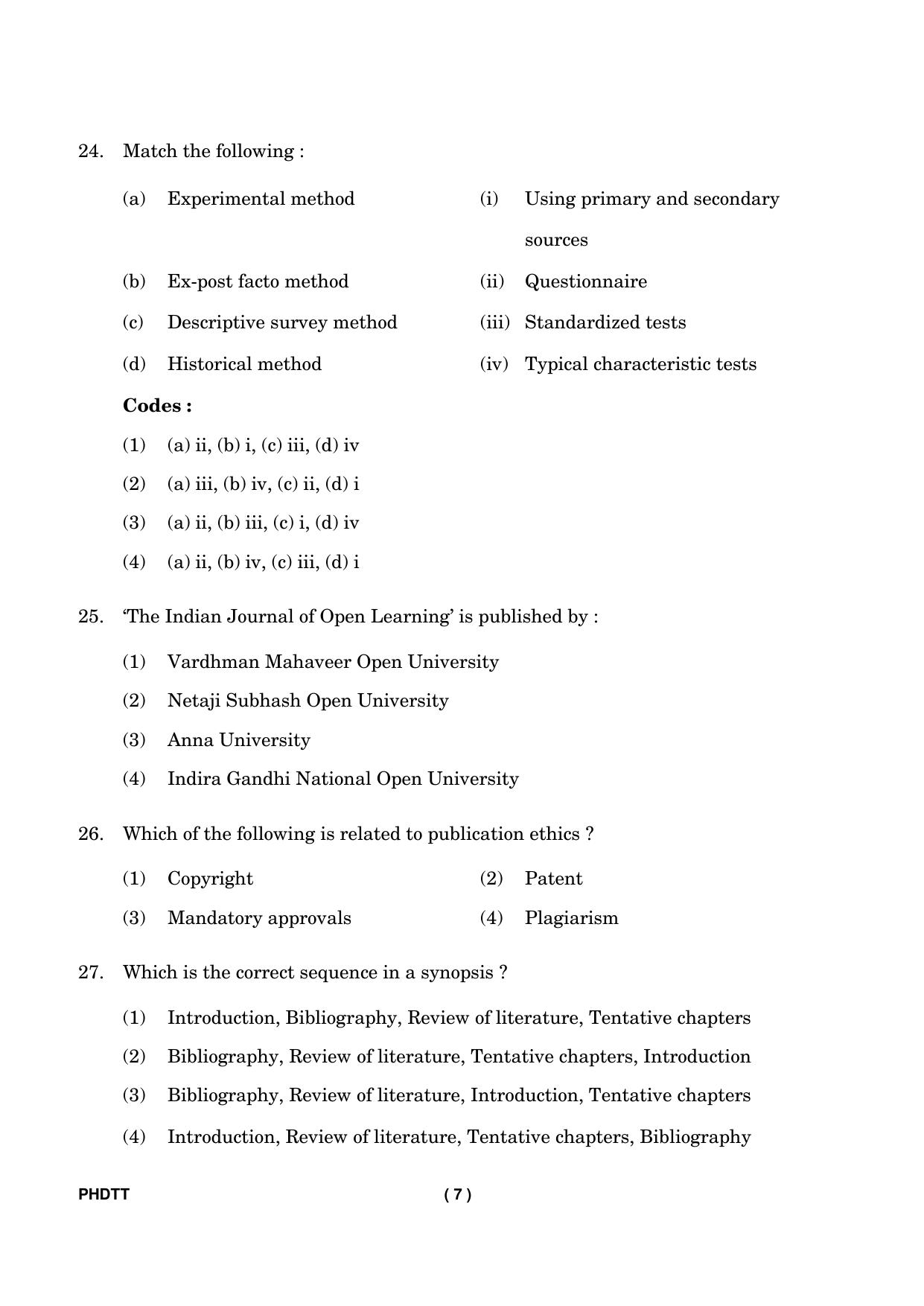 IGNOU PhD Entrance Test Ph. D. (Translation Studies) Entrance Test, July, 2023 Question Paper - Page 8