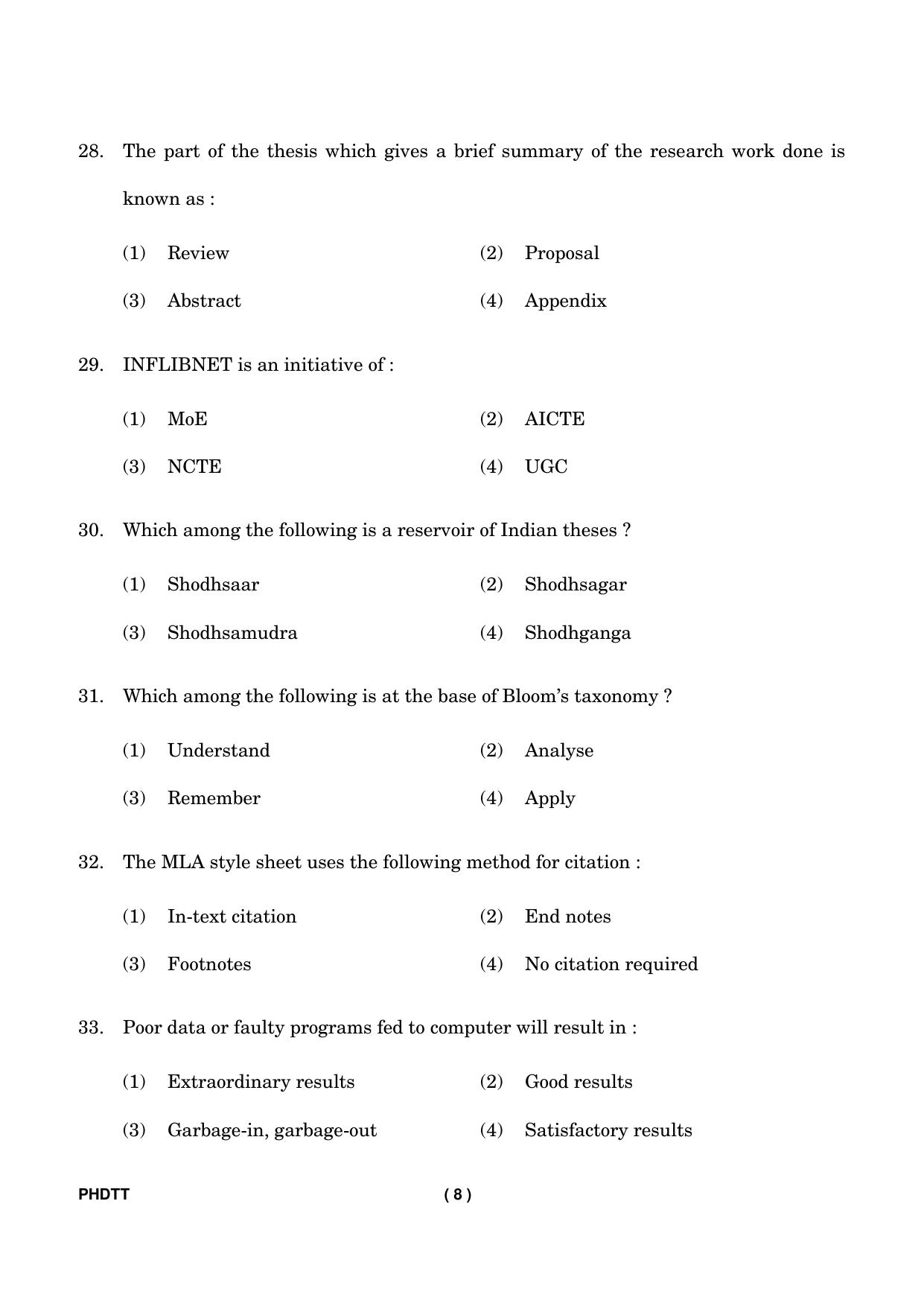 IGNOU PhD Entrance Test Ph. D. (Translation Studies) Entrance Test, July, 2023 Question Paper - Page 9