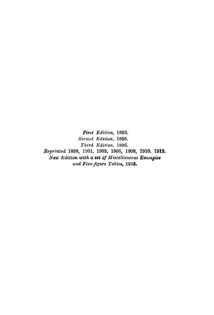 Plane Trigonometry by SL Loney - Page 3