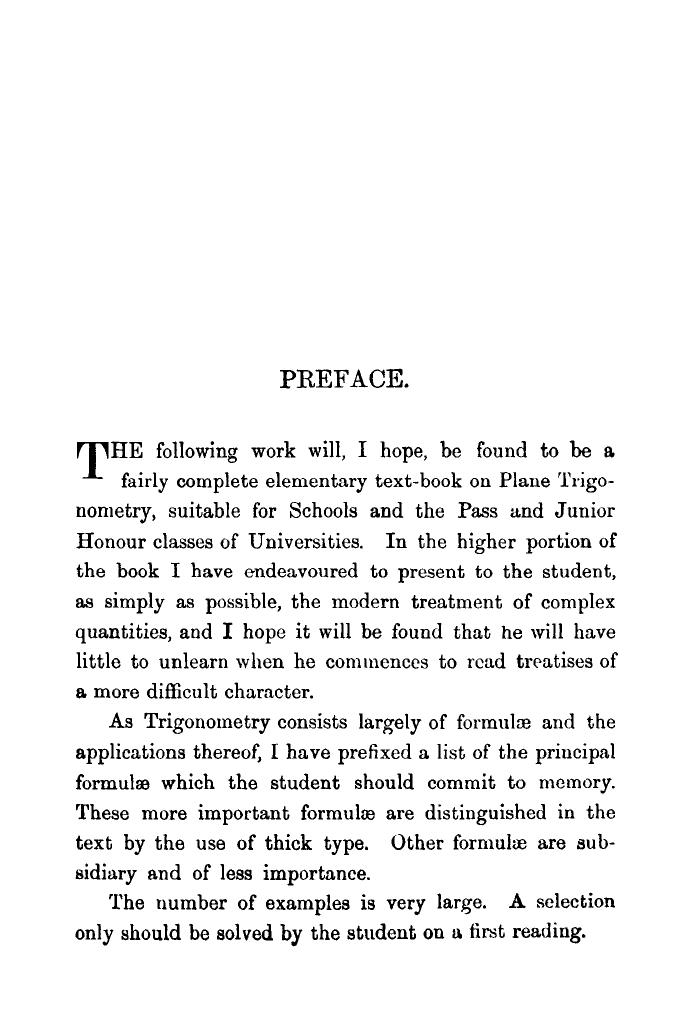 Plane Trigonometry by SL Loney - Page 4