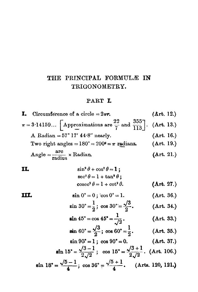 Plane Trigonometry by SL Loney - Page 8