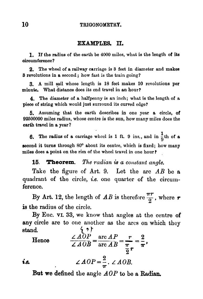 Plane Trigonometry by SL Loney - Page 23