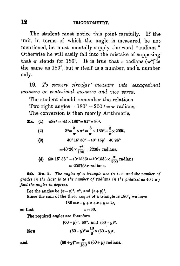Plane Trigonometry by SL Loney - Page 25