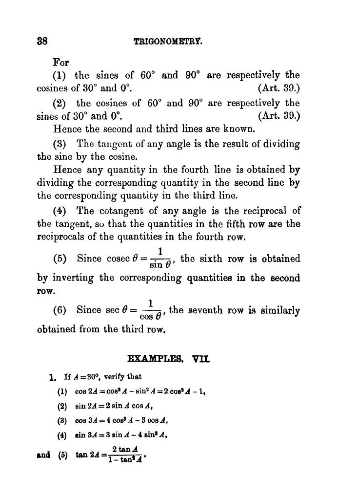Plane Trigonometry by SL Loney - Page 51