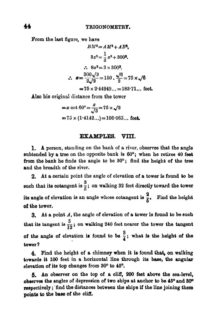 Plane Trigonometry by SL Loney - Page 57