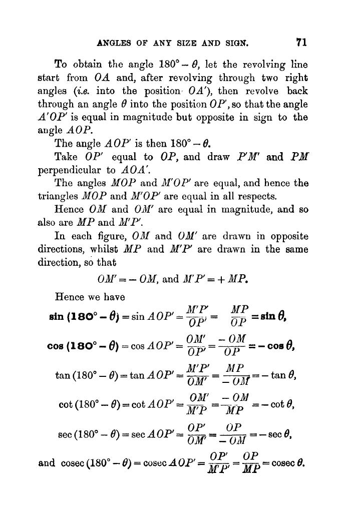 Plane Trigonometry by SL Loney - Page 84