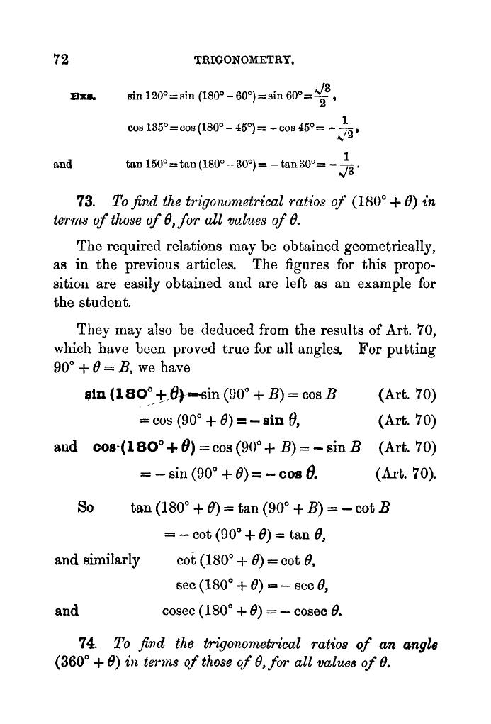 Plane Trigonometry by SL Loney - Page 85