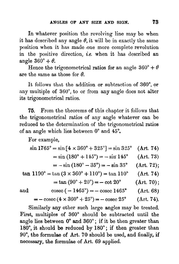 Plane Trigonometry by SL Loney - Page 86