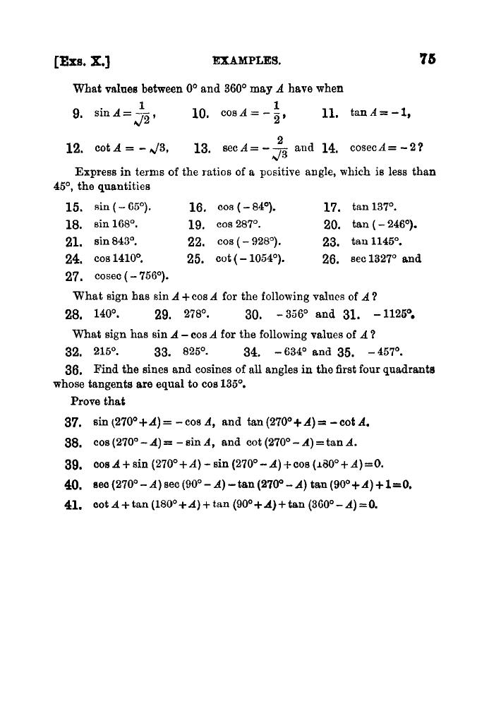 Plane Trigonometry by SL Loney - Page 88