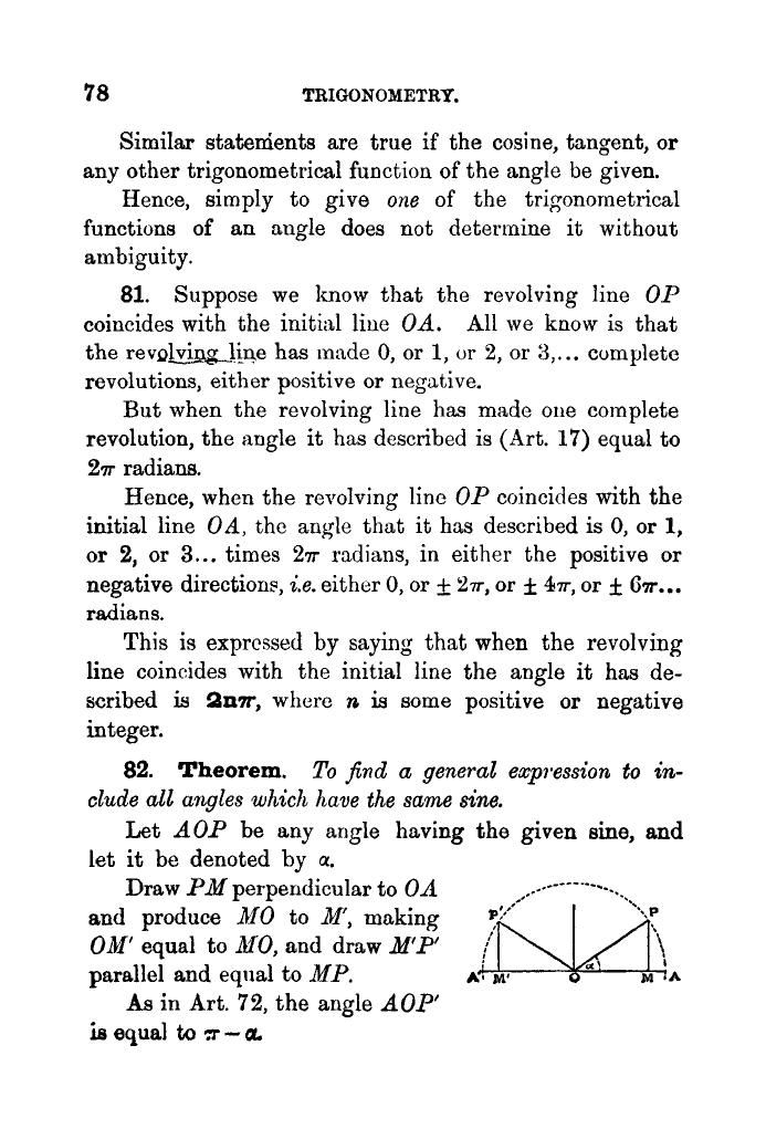 Plane Trigonometry by SL Loney - Page 91