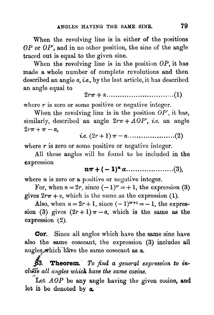 Plane Trigonometry by SL Loney - Page 92