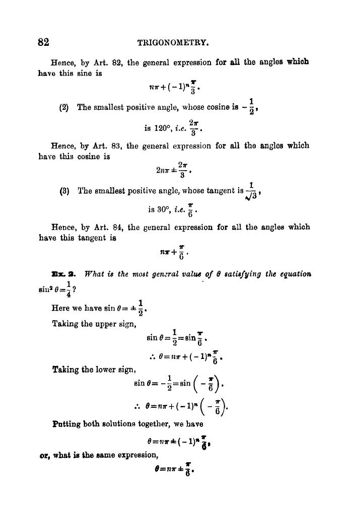 Plane Trigonometry by SL Loney - Page 95