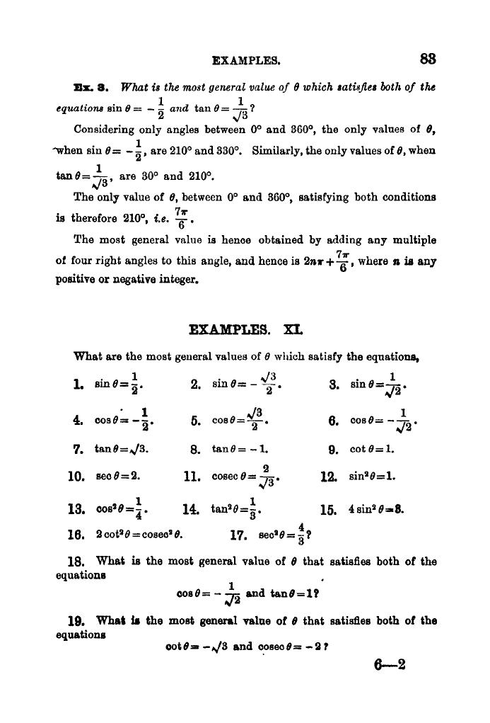Plane Trigonometry by SL Loney - Page 96